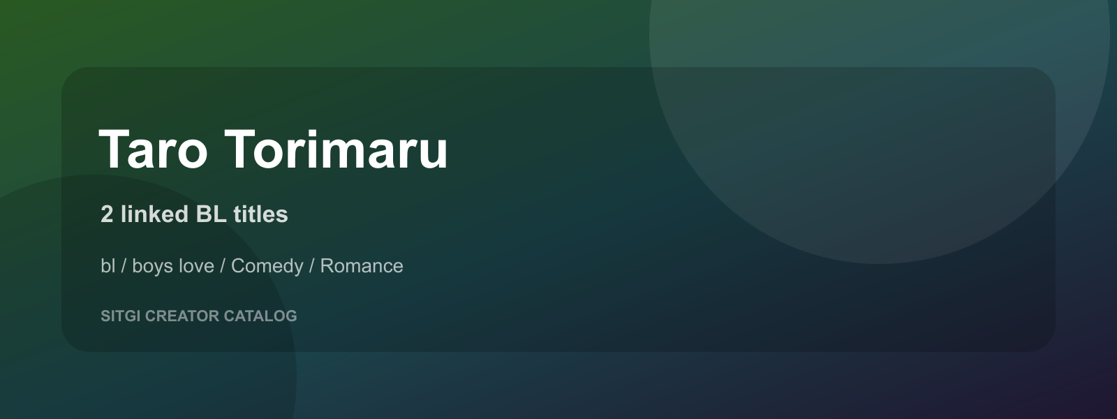 Taro Torimaru cover