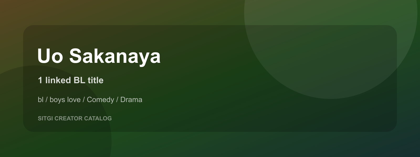 Uo Sakanaya cover
