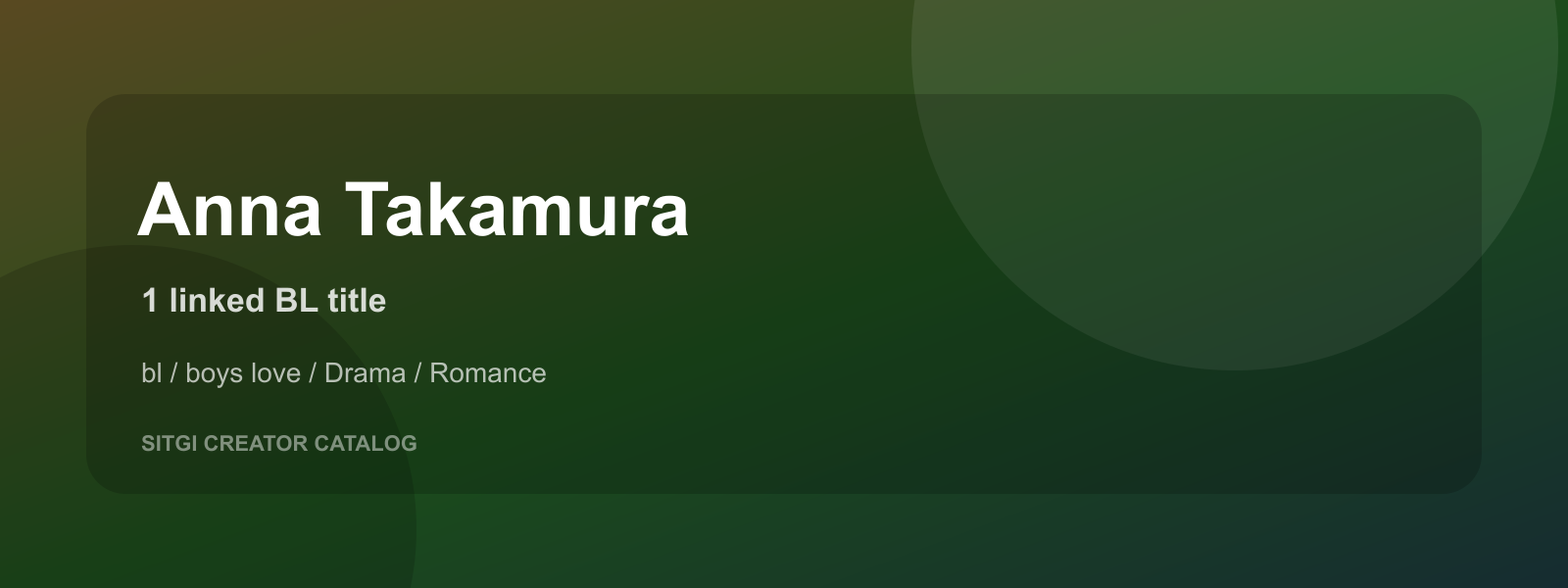 Anna Takamura cover