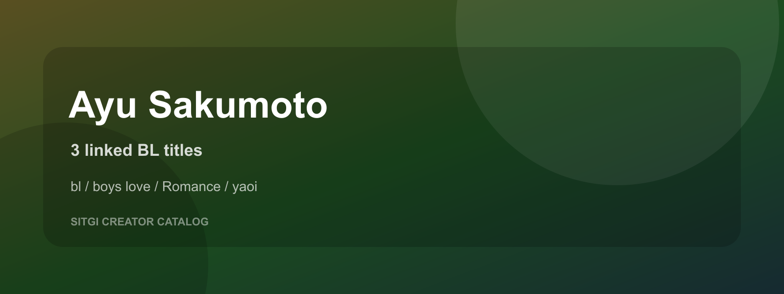 Ayu Sakumoto cover