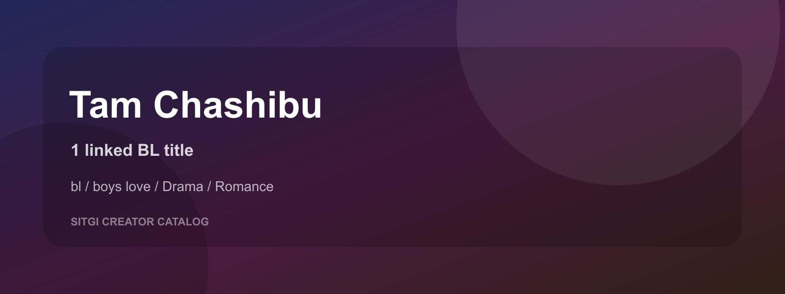 Tam Chashibu cover